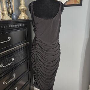 Torrid Black Backless Ruched Dress